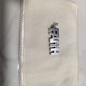 James Avery Sterling Silver 'Faith' Charm Retired And No Longer Produced